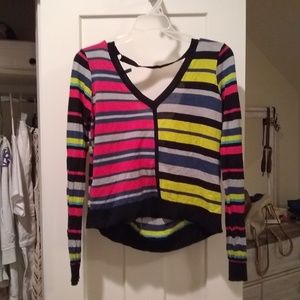 BCBGMAXAZRIA MULTICOLORED SWEATER